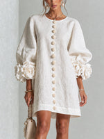 AOIBHEANN | ROSETTE-CUFF MINI DRESS