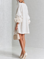 AOIBHEANN | ROSETTE-CUFF MINI DRESS