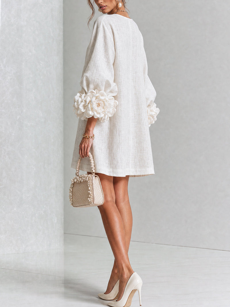AOIBHEANN | ROSETTE-CUFF MINI DRESS