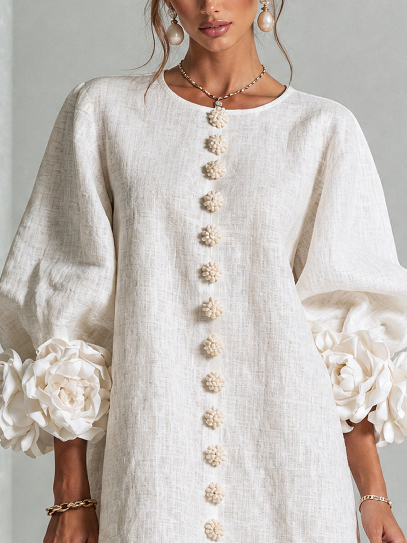 AOIBHEANN | ROSETTE-CUFF MINI DRESS