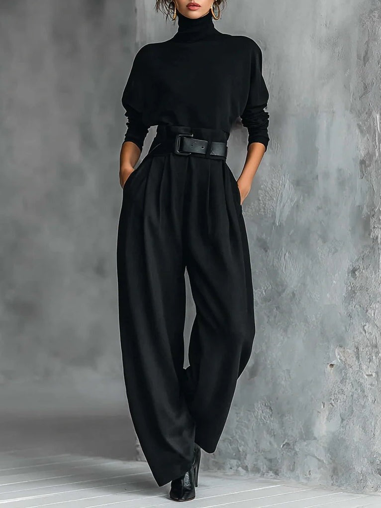 JULIET - Turtleneck and Straight-Leg Pant Ensemble