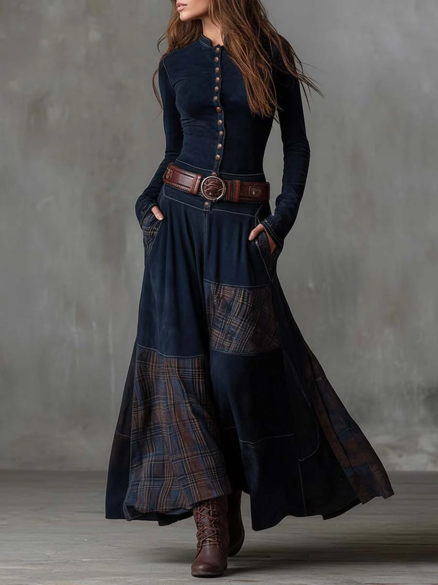 Élise | Maxi Suède Jurk met Ceintuur