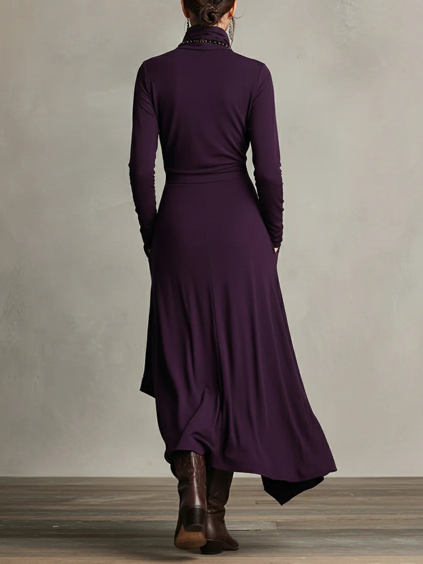 Arielle | Vintage Asymmetrical Collar Dress