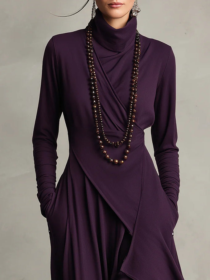 Arielle | Vintage Asymmetrical Collar Dress