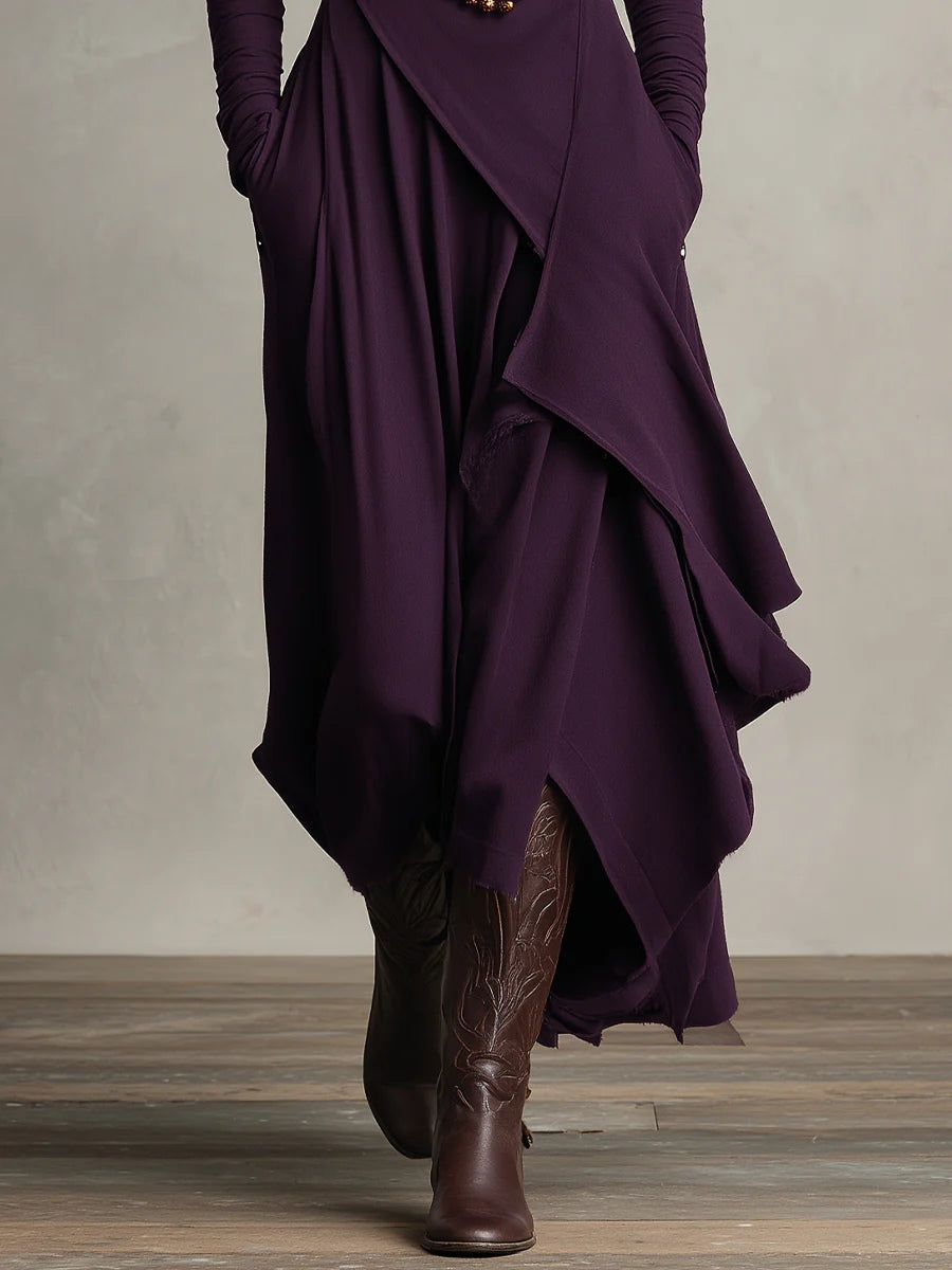 Arielle | Vintage Asymmetrical Collar Dress