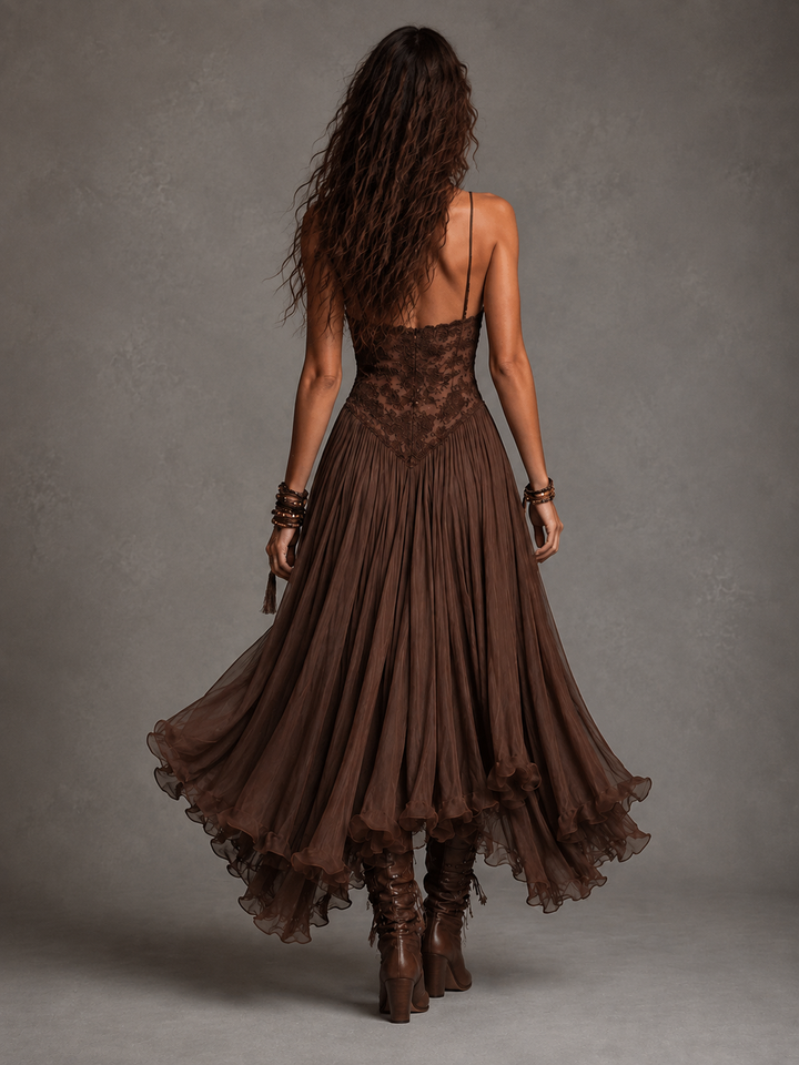 Olivia | Kant Corset Maxi Jurk voor Vrouwen