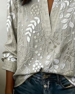 Eleni | Floral Print Blouse with High Neck