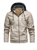 Gevoerde Look Jas met Capuchon en Rits