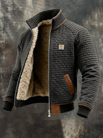 Getextureerde blouson met een gestructureerde hoge kraag