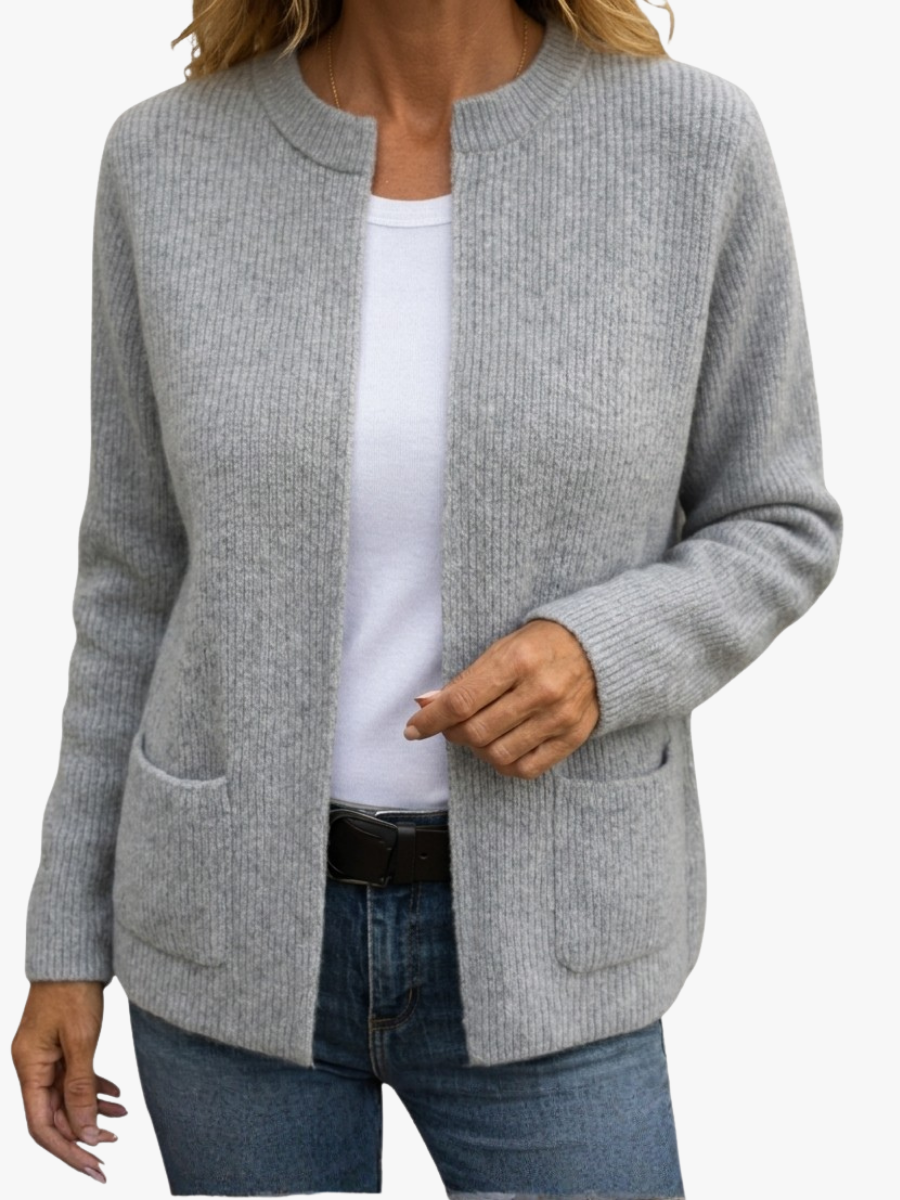 ELINE | WARM GEBREID VEST MET RITS