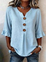 Puffelle | Puff Sleeve Casual Blouse
