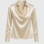 Merelith | pleated shine blouse