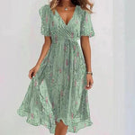 Sylvie | Ruffle Sleeve Wrap Midi Dress