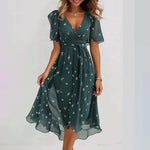 Sylvie | Ruffle Sleeve Wrap Midi Dress