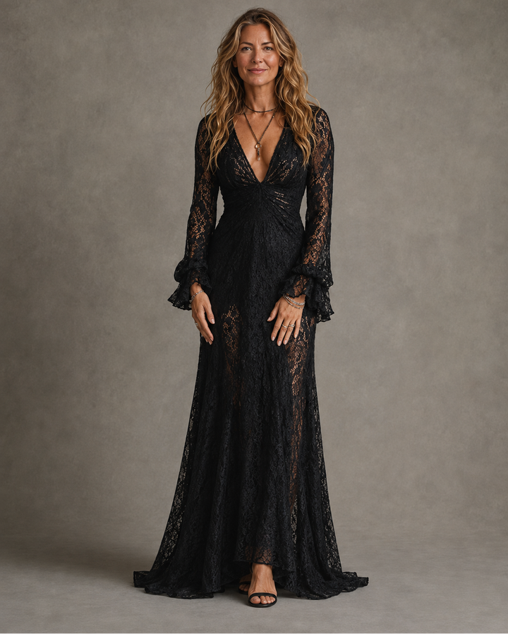 Charlotte | Plunge V-Hals Maxi Jurk voor Dames