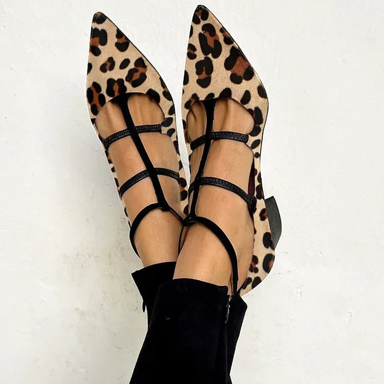 ELKE | PUMPS MET LUIPAARDPRINT EN BANDJE