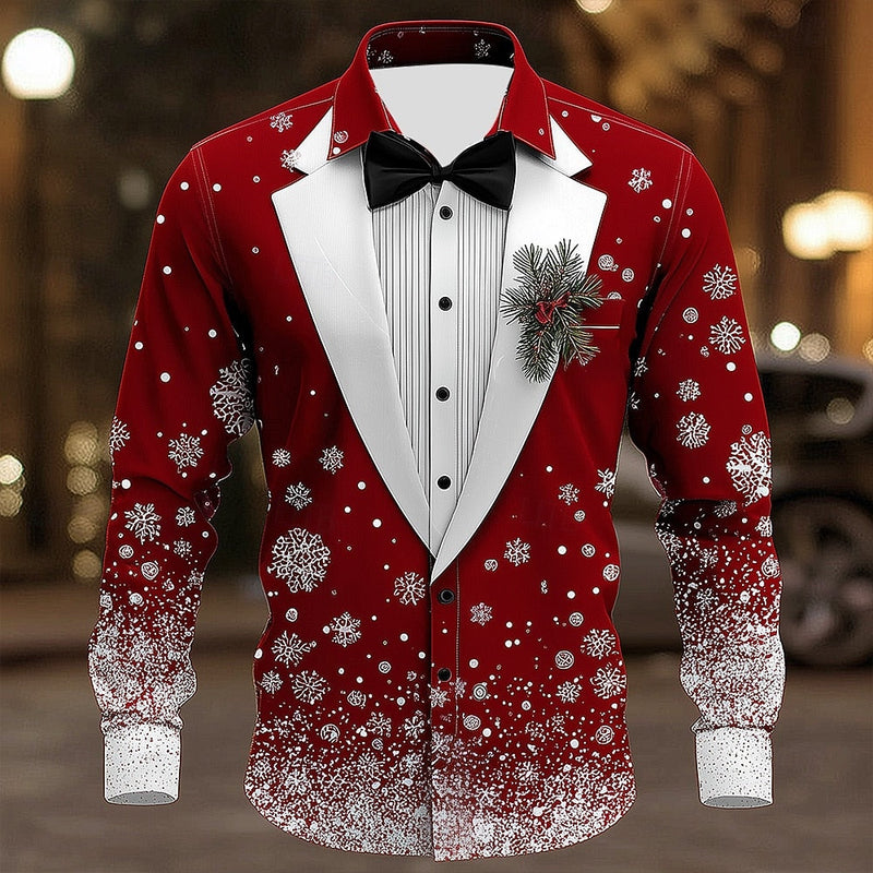 FEESTELIJK TUXEDO OVERHEMD MET LANGE MOUWEN