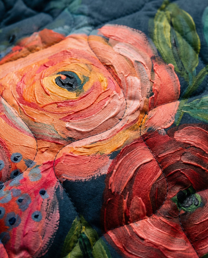Amaya | Vintage Bloemenprint Gequilt Jacket