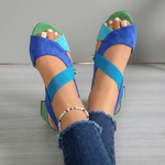 GRÁINNE | CROSS STRAP BLOCK HEELS
