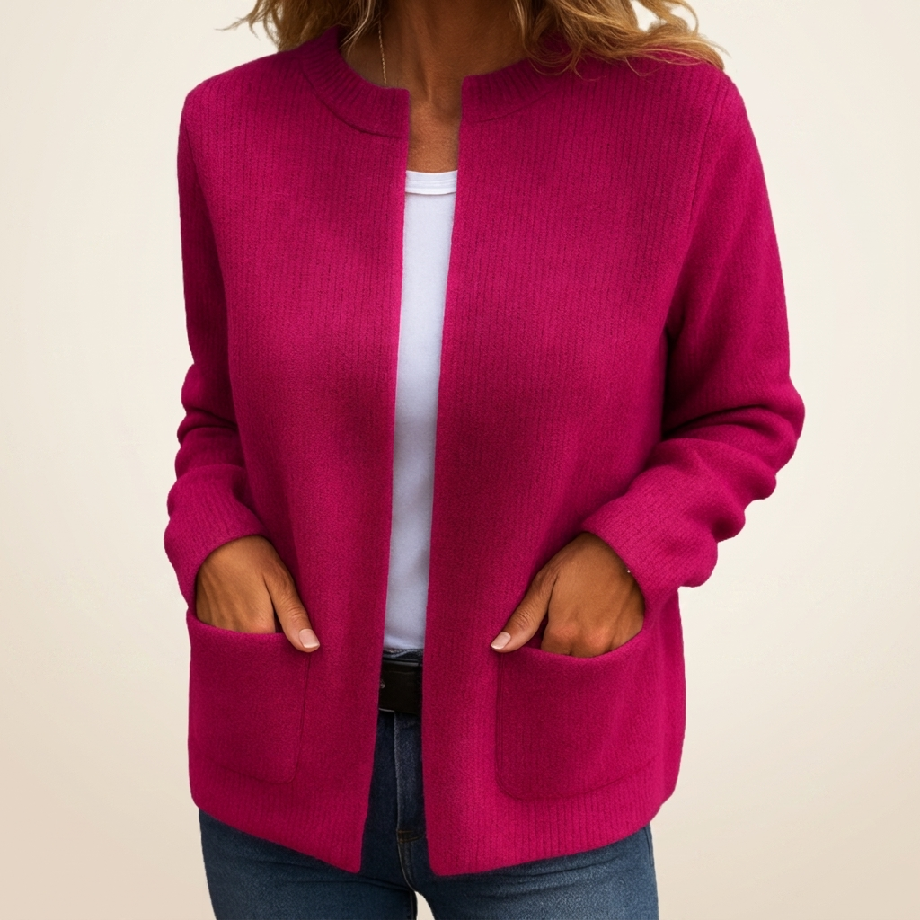ELINE | WARM GEBREID VEST MET RITS