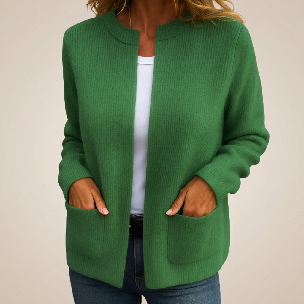 ELINE | WARM GEBREID VEST MET RITS