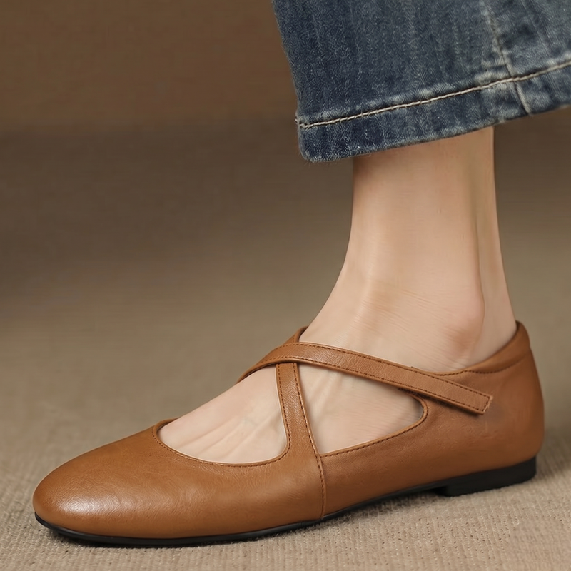 SINÉAD | Cross-Strap Mary Jane Flats