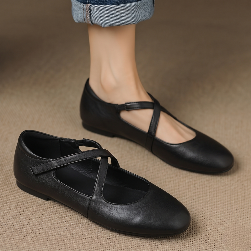 SINÉAD | Cross-Strap Mary Jane Flats