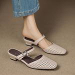 EDITH | Perforated Mary Jane Mules