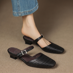 EDITH | Perforated Mary Jane Mules