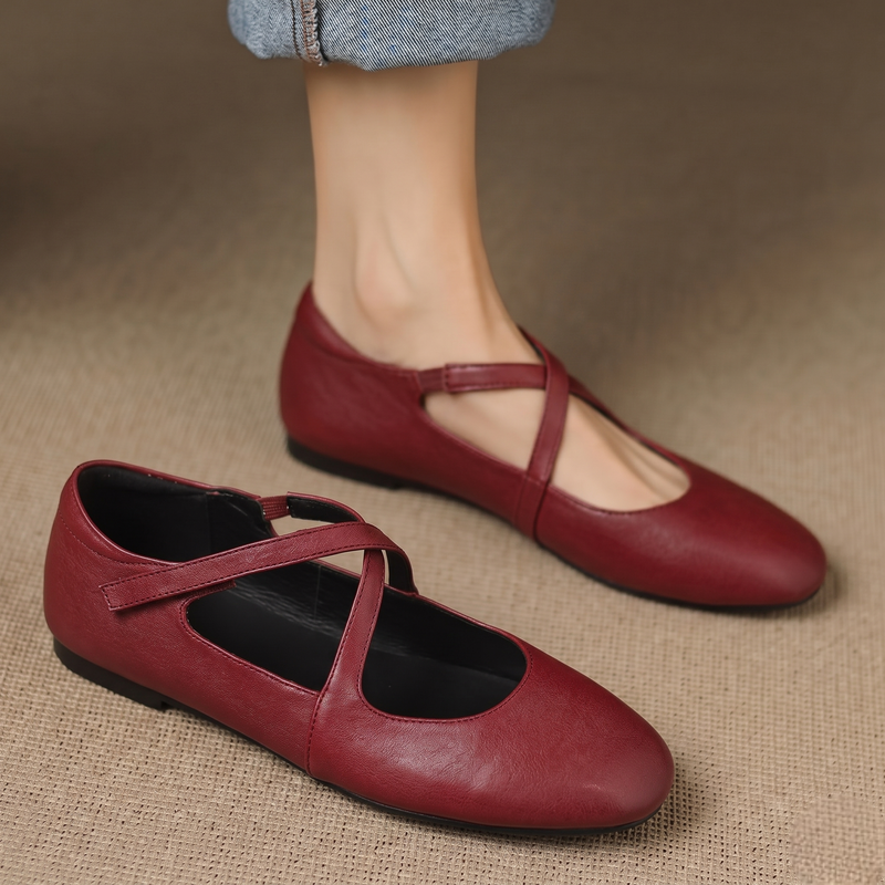 SINÉAD | Cross-Strap Mary Jane Flats