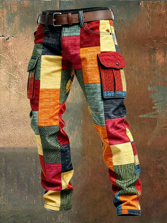 Milan patchwork cargobroek detail 2