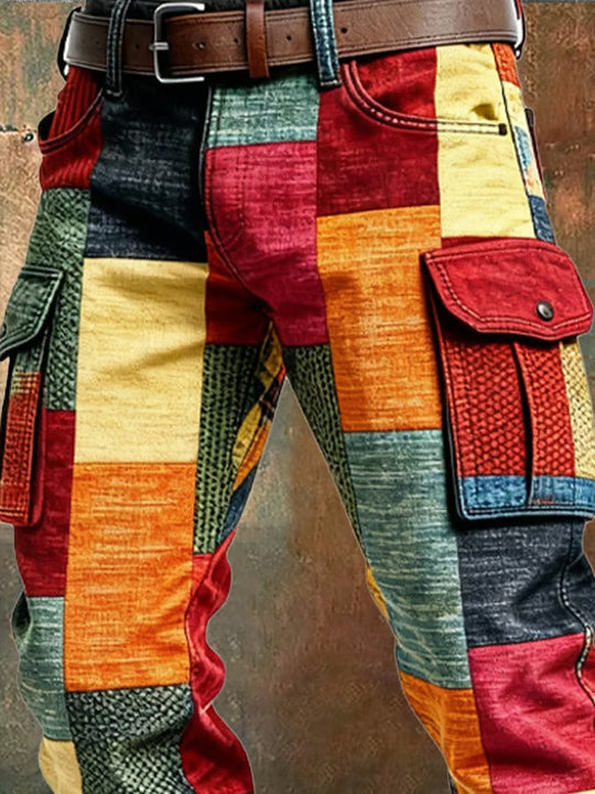 Milan patchwork cargobroek detail 3