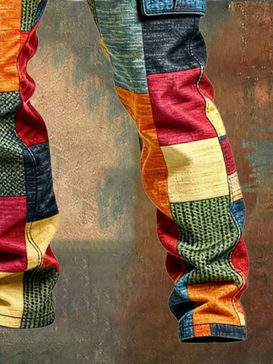 Milan patchwork cargobroek detail 4