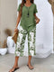 Arviellea | Casual Leaf Print Set