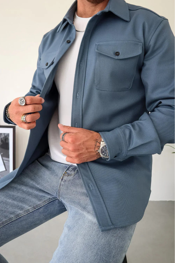 Jasper overshirt blauw