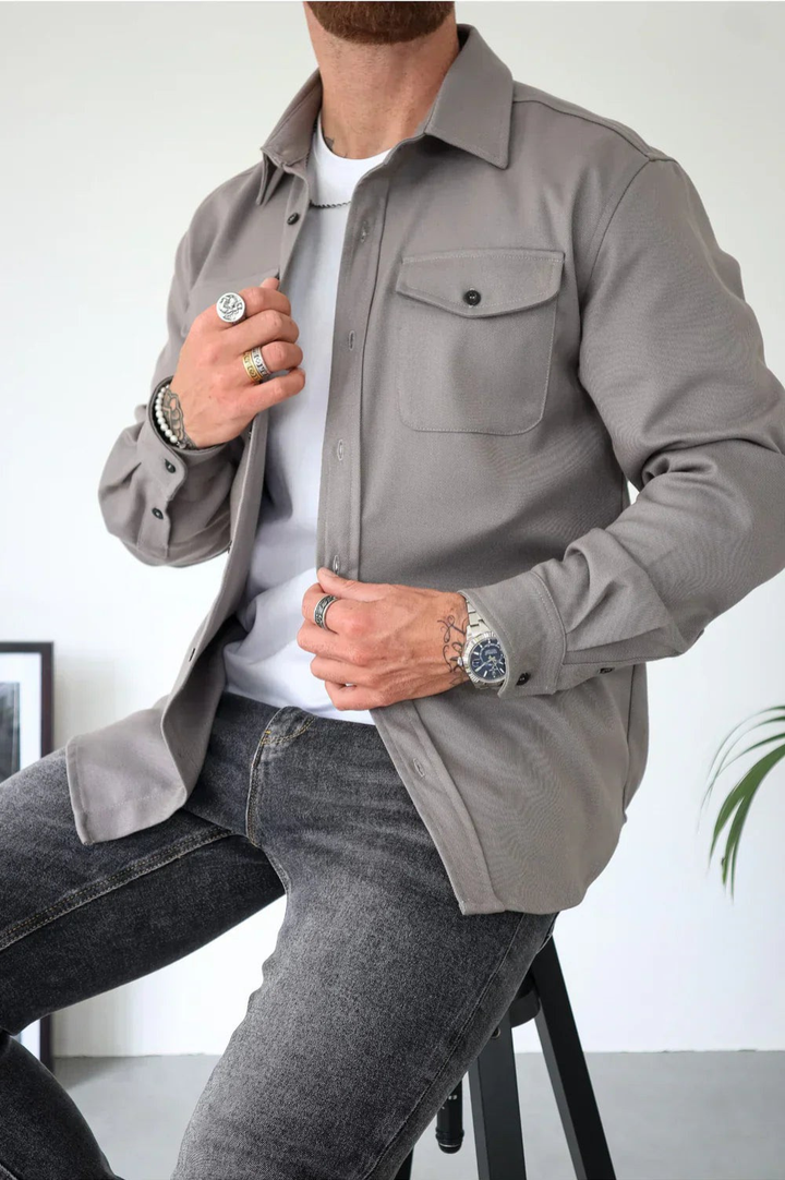 Jasper overshirt grijs