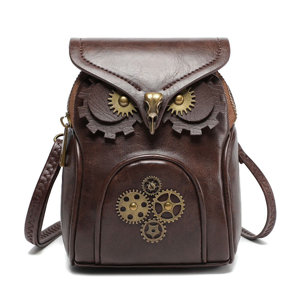 Lieke dieren-crossbodytas - Steampunk-uil