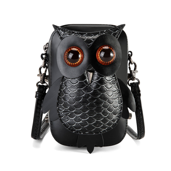 Lieke dieren-crossbodytas - Zwarte uil