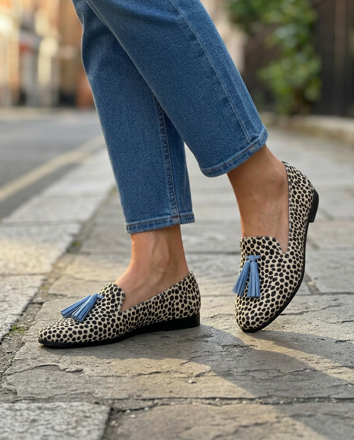 ELISE | MOCASSINS MET LUIPAARDPRINT