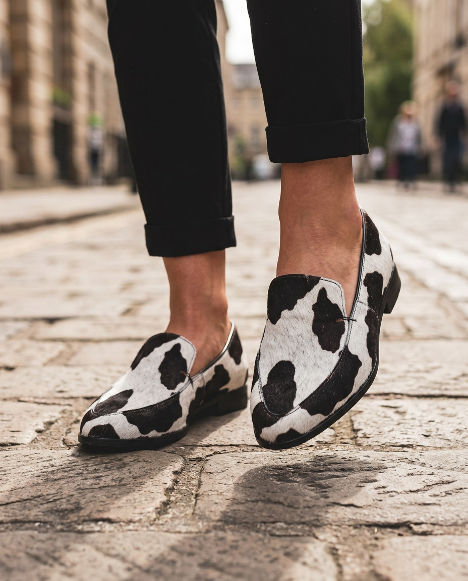 ILSE | MOCASSINS MET KOEIENPRINT