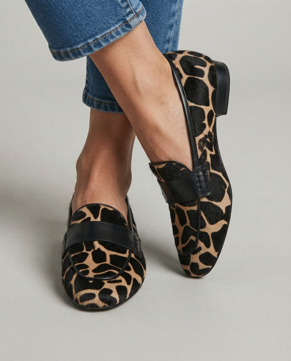 MIEKE | MOCASSINS MET GIRAFPRINT