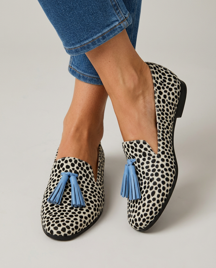 ELISE | MOCASSINS MET LUIPAARDPRINT