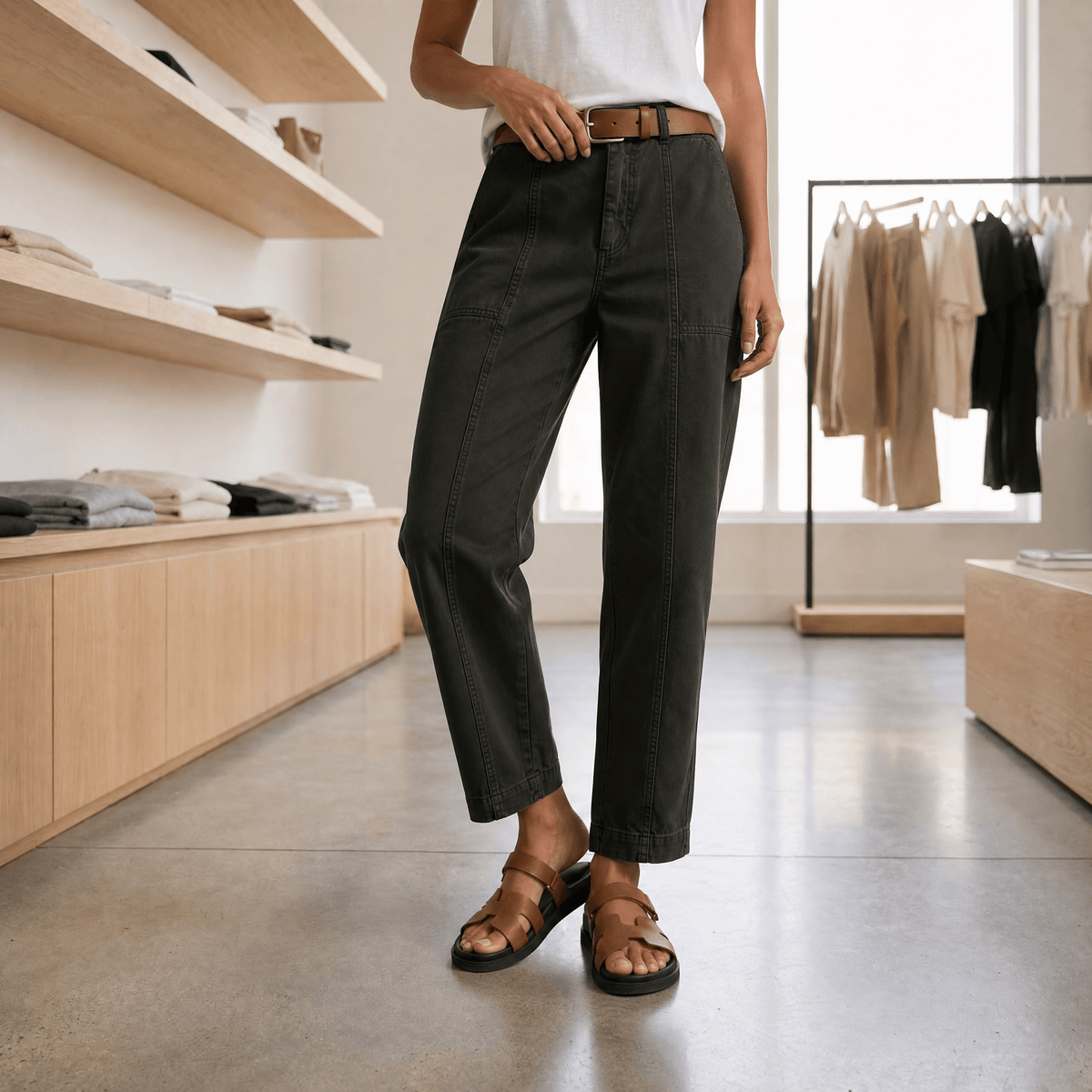 SUZE | TAPERED BROEK MET HOGE TAILLE