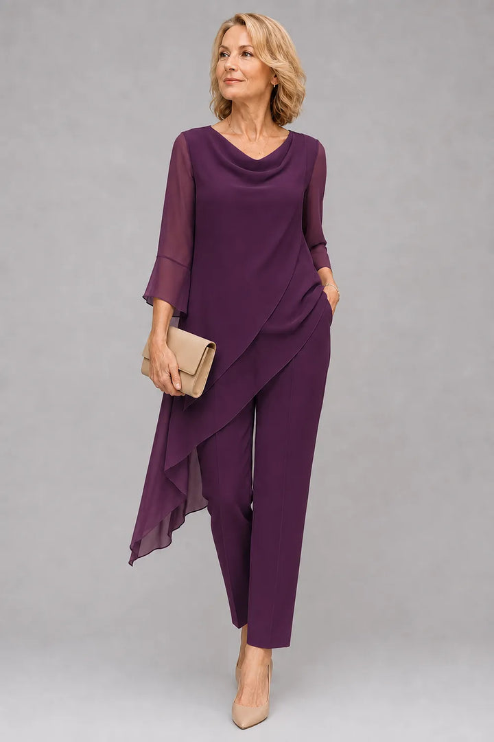 Martine | Vloeiende Chiffon Broekset