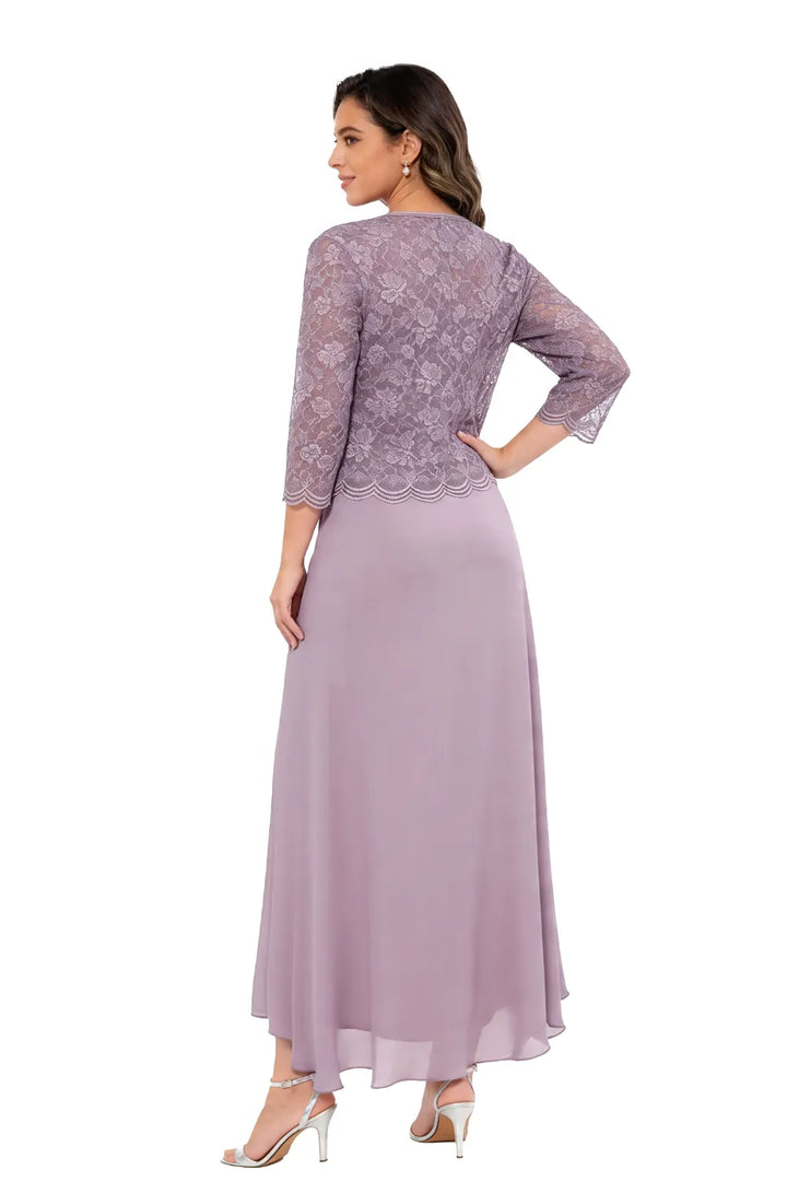 Véronique | Kanten Chiffon Midijurk met Jasje
