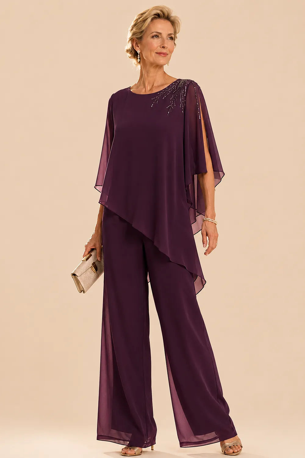 Marijke | Versierd Chiffon Broekpak
