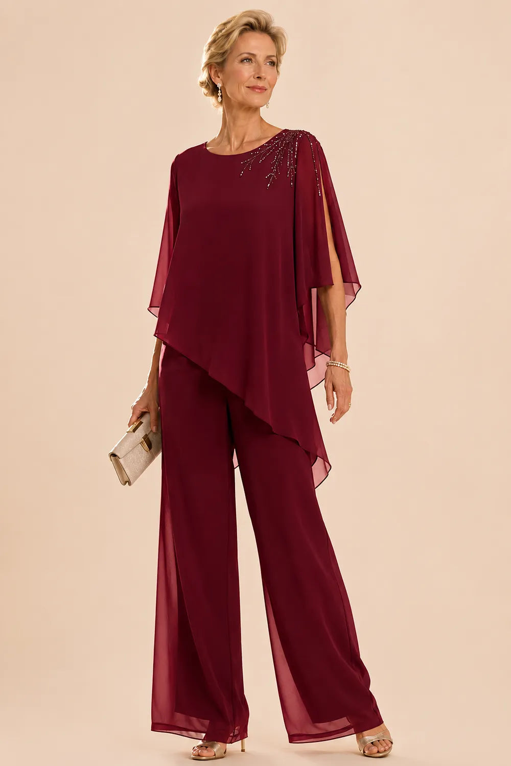 Marijke | Versierd Chiffon Broekpak