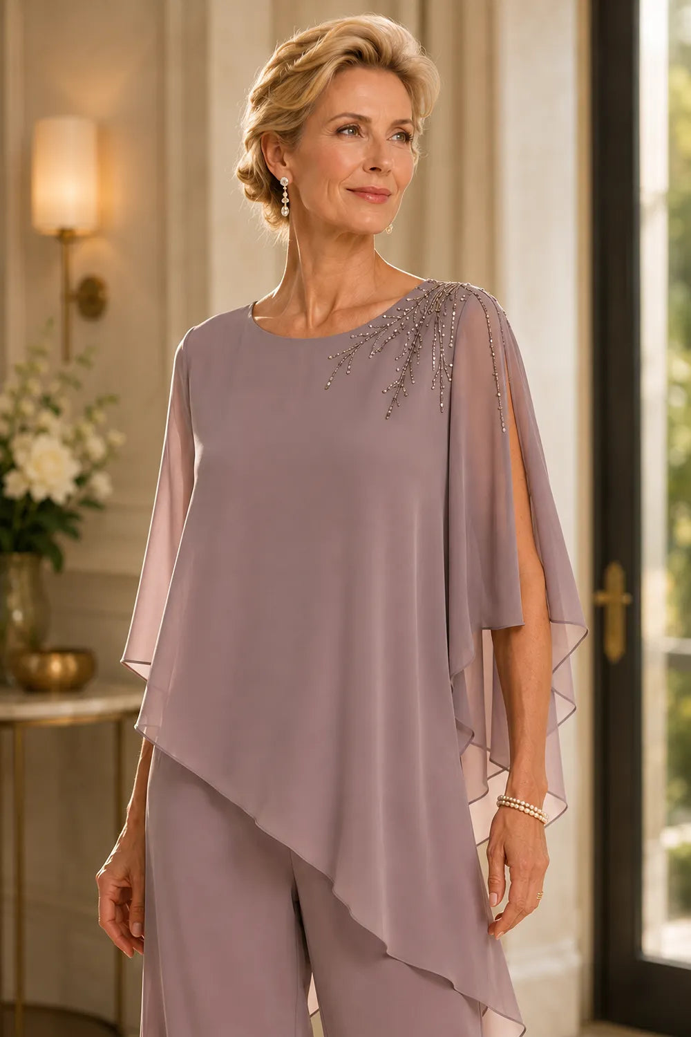Marijke | Versierd Chiffon Broekpak