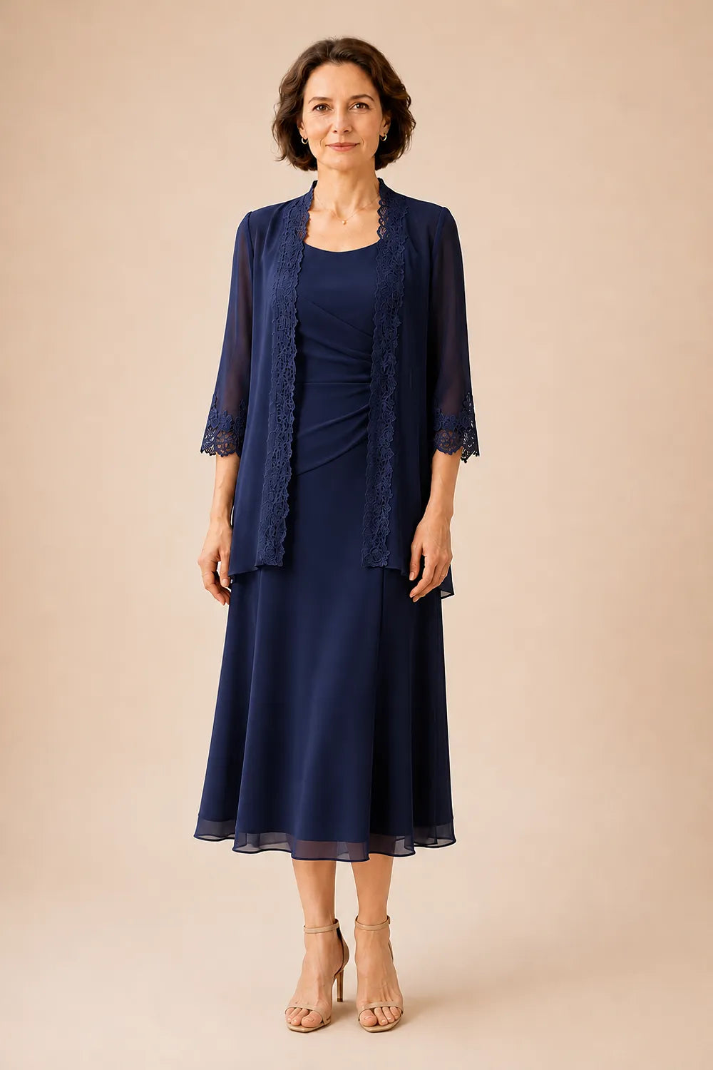 Marianne | Elegante Midijurk met Kanten Jasje