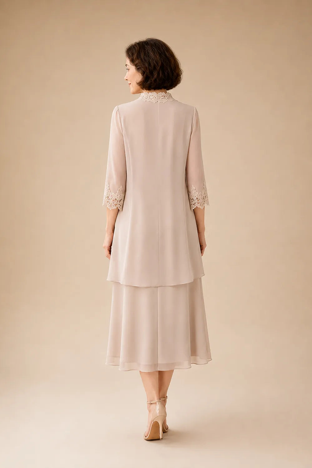 Marianne | Elegante Midijurk met Kanten Jasje